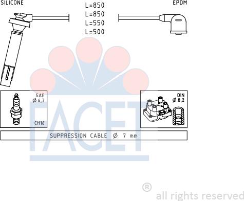 FACET 4.7106 - Augstsprieguma vadu komplekts autodraugiem.lv