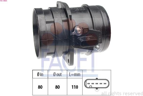 FACET 10.1403 - Gaisa masas mērītājs autodraugiem.lv