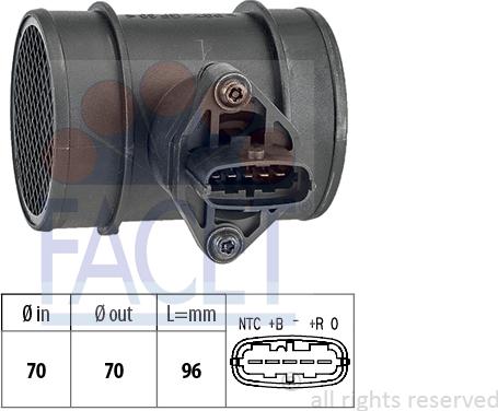 FACET 10.1264 - Gaisa masas mērītājs autodraugiem.lv