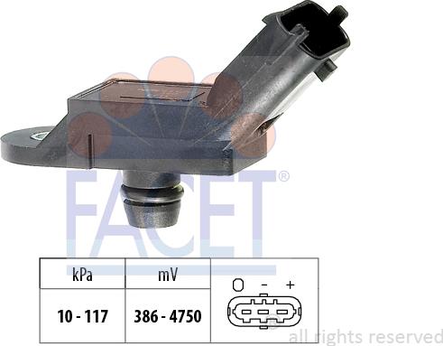 FACET 10.3133 - Gaisa spiediena devējs, Augstuma regulēšana autodraugiem.lv