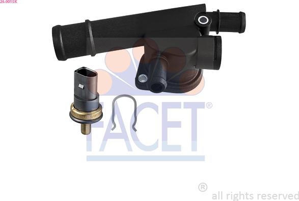 FACET 26.0015K - Termostats, Dzesēšanas šķidrums autodraugiem.lv