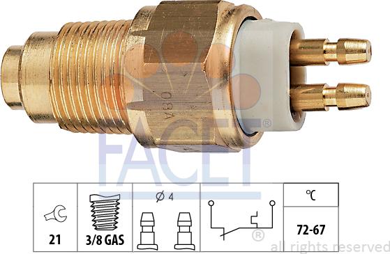 FACET 7.5125 - Termoslēdzis, Radiatora ventilators autodraugiem.lv