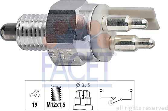 FACET 7.6045 - Slēdzis, Atpakaļgaitas signāla lukturis autodraugiem.lv