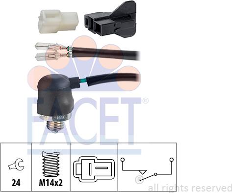 FACET 7.6088 - Slēdzis, Atpakaļgaitas signāla lukturis autodraugiem.lv