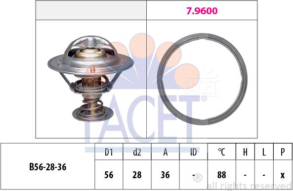 FACET 7.8948 - Termostats, Dzesēšanas šķidrums autodraugiem.lv