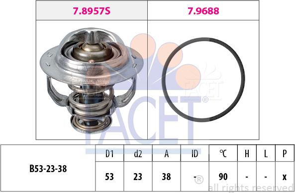 FACET 7.8957 - Termostats, Dzesēšanas šķidrums autodraugiem.lv