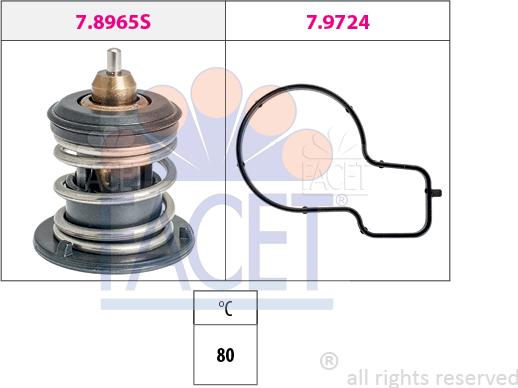 FACET 7.8965 - Termostats, Dzesēšanas šķidrums autodraugiem.lv