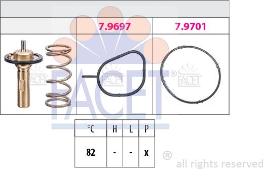 FACET 7.8961 - Termostats, Dzesēšanas šķidrums autodraugiem.lv