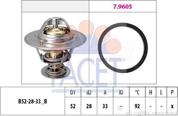 FACET 7.8928 - Termostats, Dzesēšanas šķidrums autodraugiem.lv