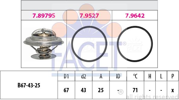 FACET 7.8979 - Termostats, Dzesēšanas šķidrums autodraugiem.lv