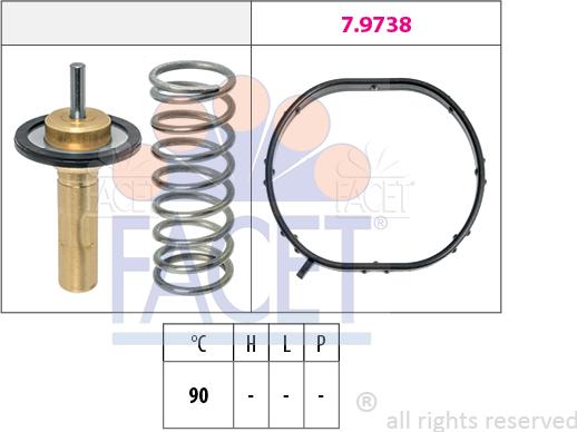 FACET 7.8974 - Termostats, Dzesēšanas šķidrums autodraugiem.lv