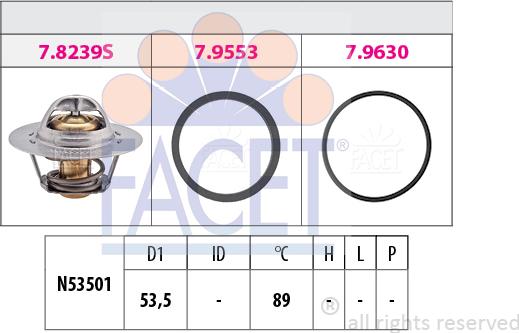 FACET 7.8499 - Termostats, Dzesēšanas šķidrums autodraugiem.lv