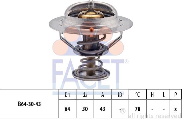 FACET 7.8491S - Termostats, Dzesēšanas šķidrums autodraugiem.lv