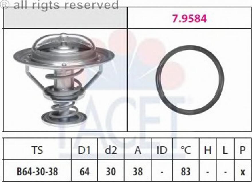 FACET 7.8446 - Termostats, Dzesēšanas šķidrums autodraugiem.lv