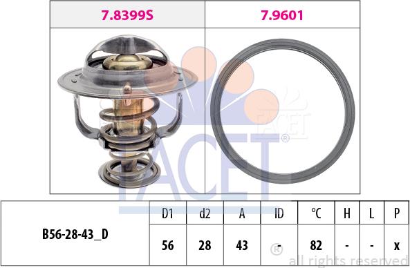 FACET 7.8404 - Termostats, Dzesēšanas šķidrums autodraugiem.lv