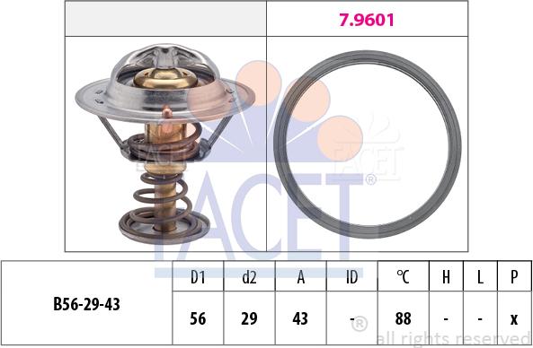 FACET 7.8553 - Termostats, Dzesēšanas šķidrums autodraugiem.lv