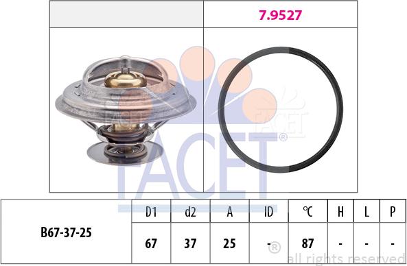 FACET 7.8552 - Termostats, Dzesēšanas šķidrums autodraugiem.lv