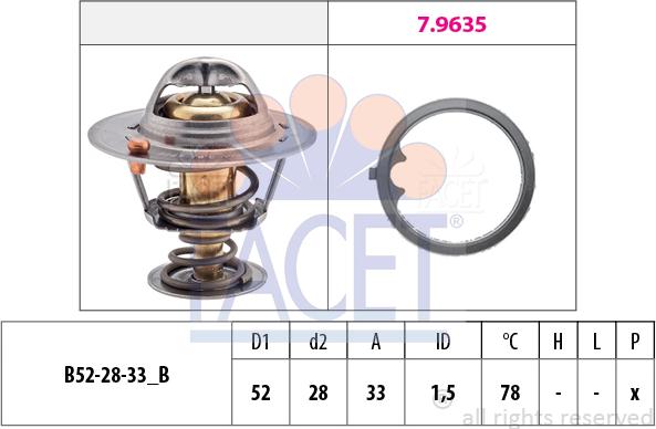 FACET 7.8503 - Termostats, Dzesēšanas šķidrums autodraugiem.lv