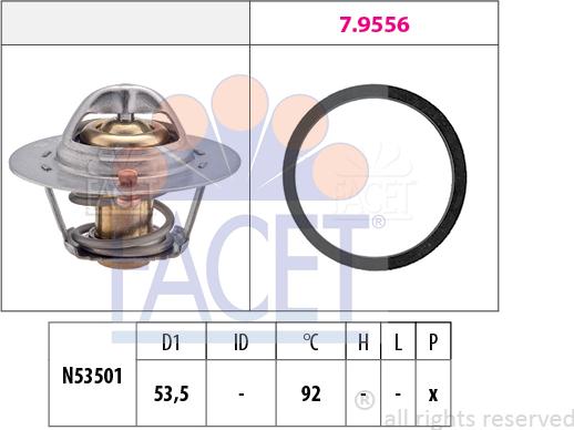 FACET 7.8576 - Termostats, Dzesēšanas šķidrums autodraugiem.lv