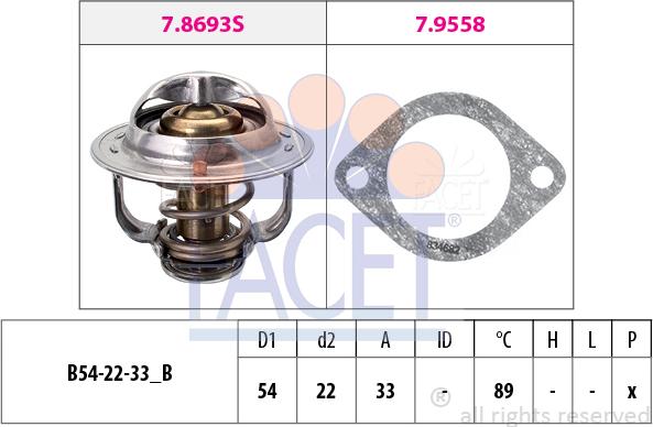 FACET 7.8693 - Termostats, Dzesēšanas šķidrums autodraugiem.lv