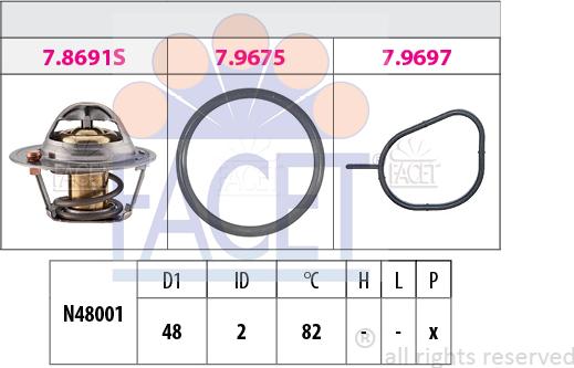 FACET 7.8692 - Termostats, Dzesēšanas šķidrums autodraugiem.lv