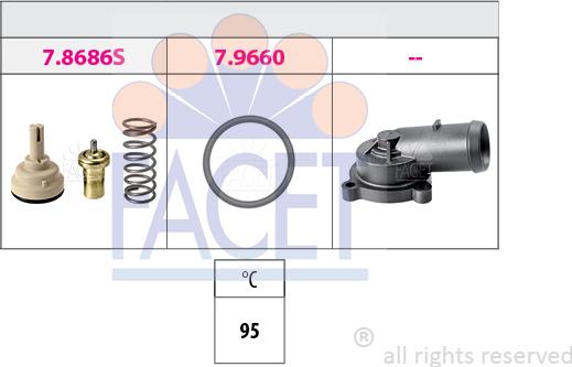 FACET 7.8686K - Termostats, Dzesēšanas šķidrums autodraugiem.lv