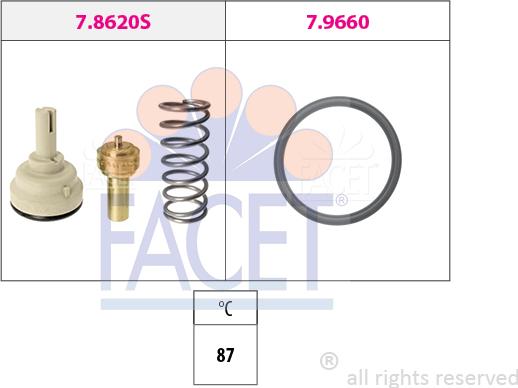 FACET 7.8620 - Termostats, Dzesēšanas šķidrums autodraugiem.lv