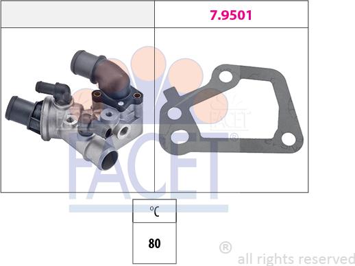 FACET 7.8095 - Termostats, Dzesēšanas šķidrums autodraugiem.lv