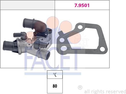 FACET 7.8096 - Termostats, Dzesēšanas šķidrums autodraugiem.lv