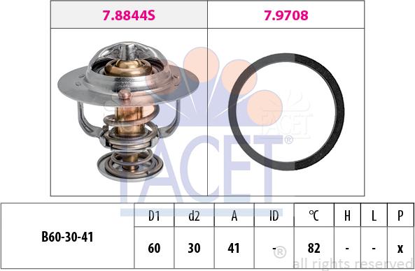 FACET 7.8844 - Termostats, Dzesēšanas šķidrums autodraugiem.lv