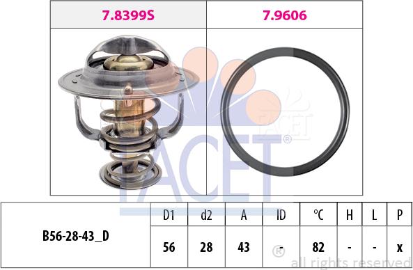 FACET 7.8848 - Termostats, Dzesēšanas šķidrums autodraugiem.lv