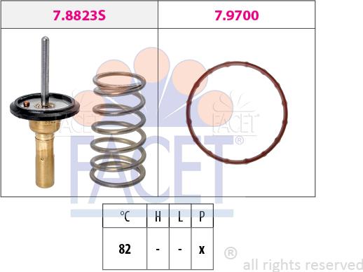 FACET 7.8823 - Termostats, Dzesēšanas šķidrums autodraugiem.lv