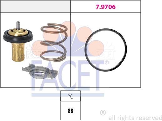 FACET 7.8822 - Termostats, Dzesēšanas šķidrums autodraugiem.lv