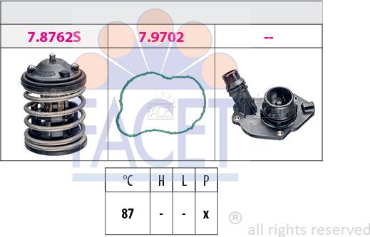 FACET 7.8827K - Termostats, Dzesēšanas šķidrums autodraugiem.lv