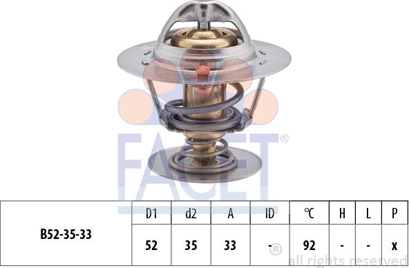 FACET 7.8396S - Termostats, Dzesēšanas šķidrums autodraugiem.lv