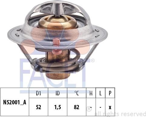 FACET 7.8340S - Termostats, Dzesēšanas šķidrums autodraugiem.lv