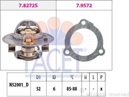 FACET 7.8388 - Termostats, Dzesēšanas šķidrums autodraugiem.lv