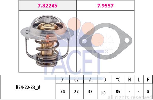 FACET 7.8335 - Termostats, Dzesēšanas šķidrums autodraugiem.lv