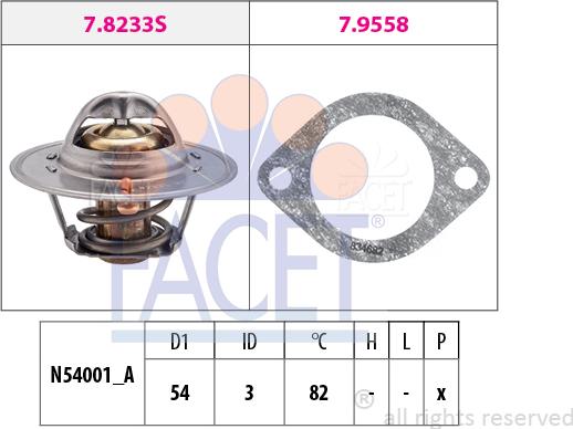 FACET 7.8329 - Termostats, Dzesēšanas šķidrums autodraugiem.lv