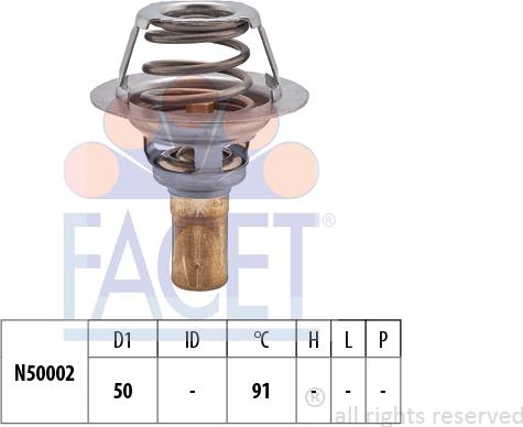 FACET 7.8327S - Termostats, Dzesēšanas šķidrums autodraugiem.lv