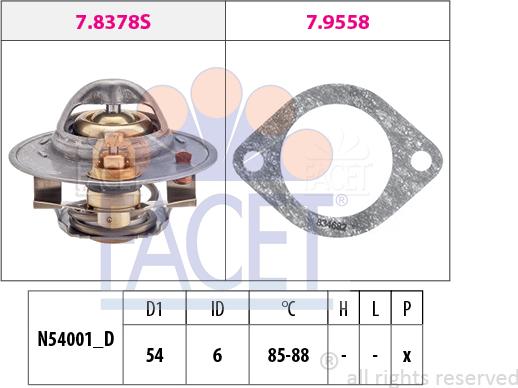 FACET 7.8378 - Termostats, Dzesēšanas šķidrums autodraugiem.lv