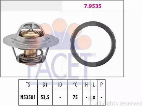 FACET 7.8249 - Termostats, Dzesēšanas šķidrums autodraugiem.lv