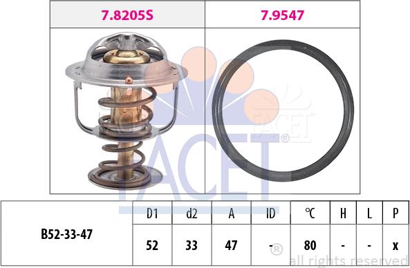 FACET 7.8205 - Termostats, Dzesēšanas šķidrums autodraugiem.lv