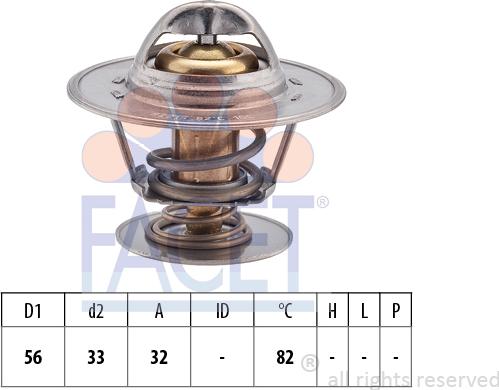 FACET 7.8225S - Termostats, Dzesēšanas šķidrums autodraugiem.lv