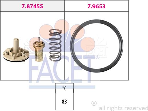 FACET 7.8745 - Termostats, Dzesēšanas šķidrums autodraugiem.lv