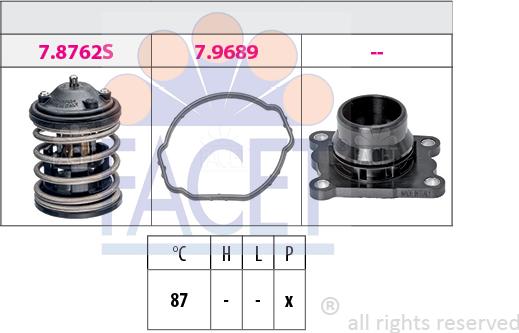 FACET 7.8762K - Termostats, Dzesēšanas šķidrums autodraugiem.lv