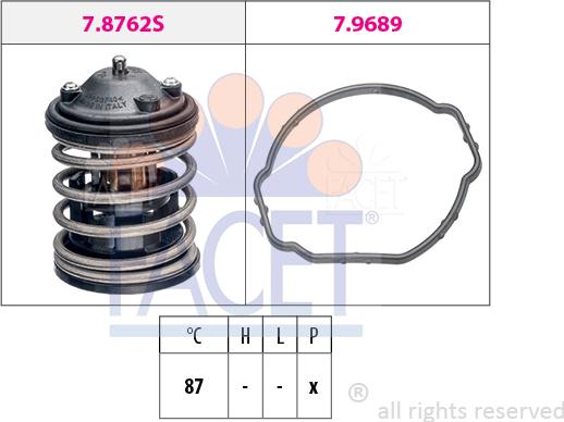 FACET 7.8762 - Termostats, Dzesēšanas šķidrums autodraugiem.lv