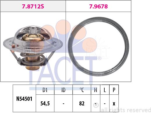 FACET 7.8713 - Termostats, Dzesēšanas šķidrums autodraugiem.lv