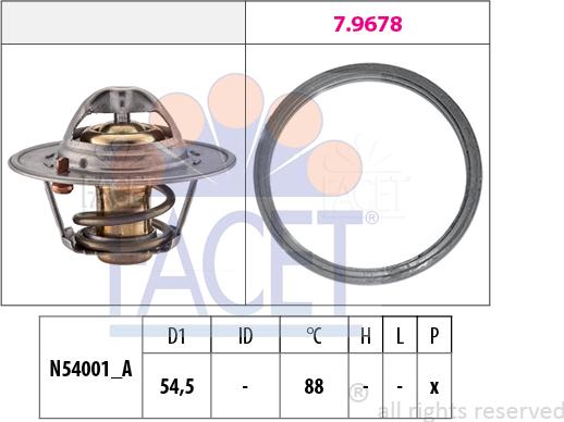 FACET 7.8787 - Termostats, Dzesēšanas šķidrums autodraugiem.lv