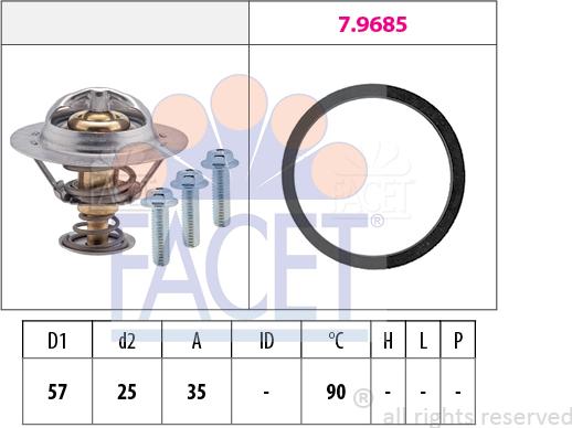 FACET 7.8731 - Termostats, Dzesēšanas šķidrums autodraugiem.lv